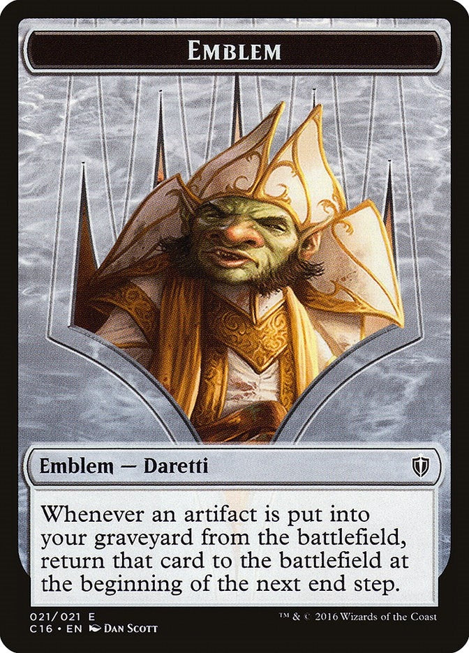 Image for Emblem - Daretti, Scrap Savant // Thopter Double-Sided Token (21 // 9) (C16) - Magic: The Gathering