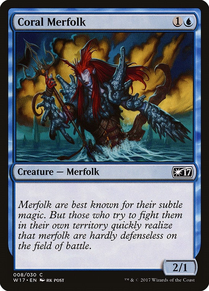 Image for Coral Merfolk (8) (W17) - Magic: The Gathering