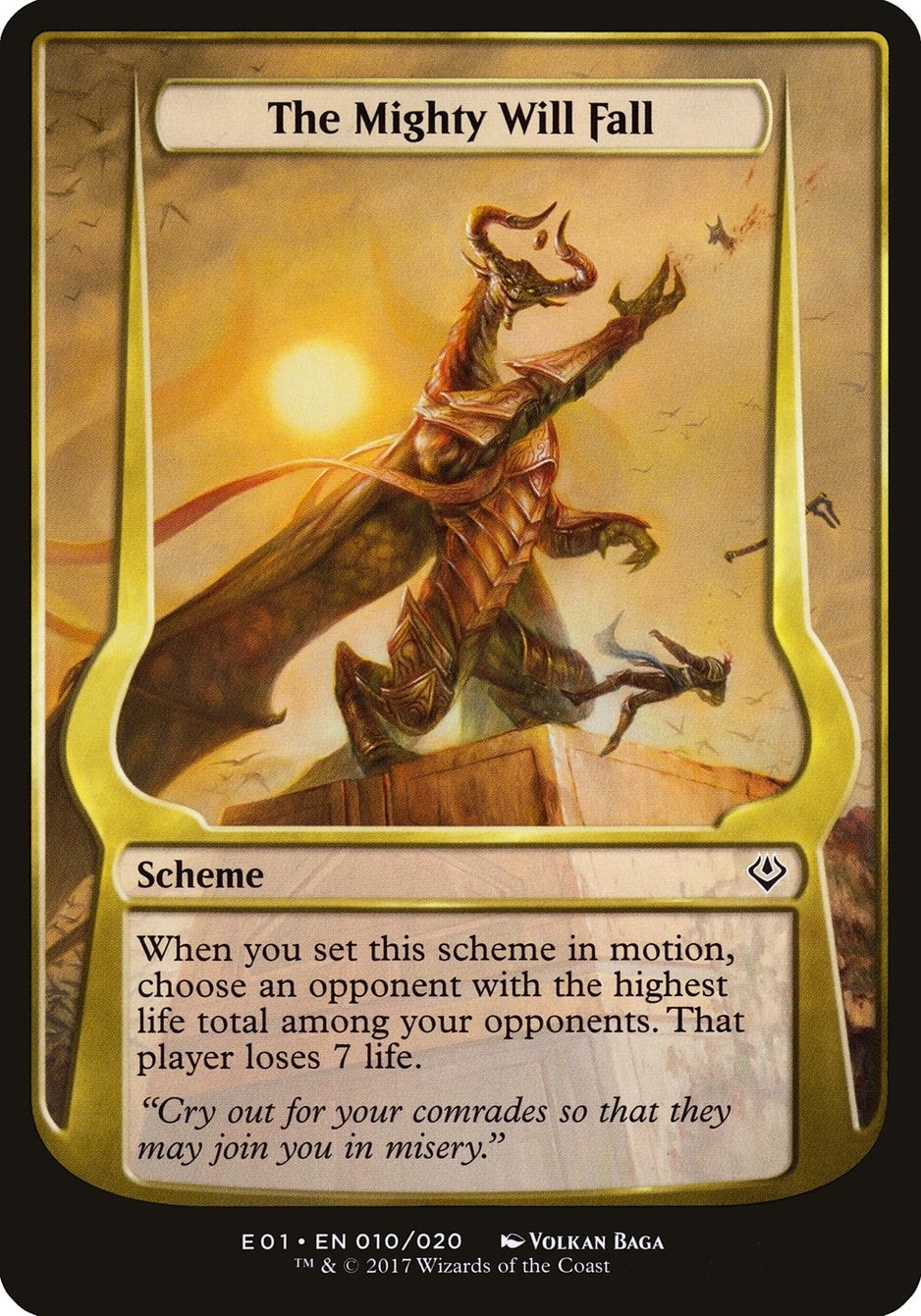 Image for The Mighty Will Fall (Archenemy: Nicol Bolas) (15) (OVER) - Magic: The Gathering
