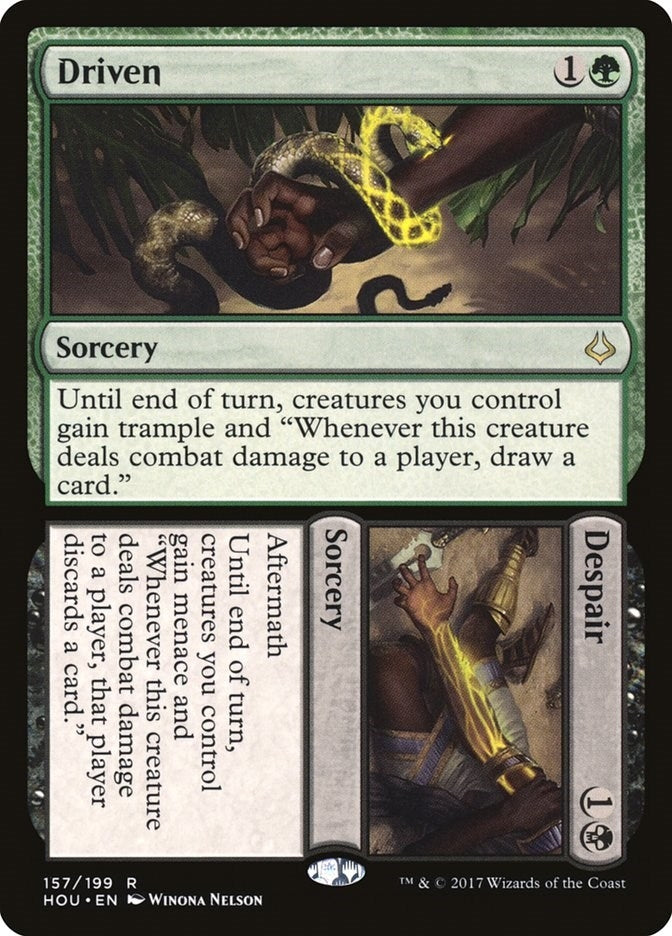 Image for Driven // Despair (157) (HOU) - Magic: The Gathering
