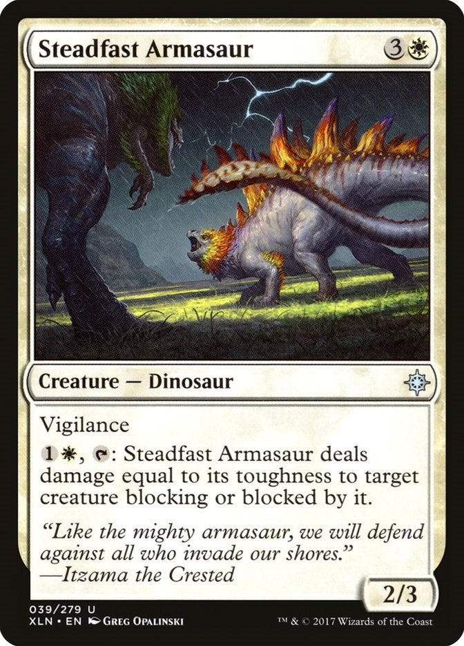 Image for Steadfast Armasaur (39) (XLN) - Magic: The Gathering