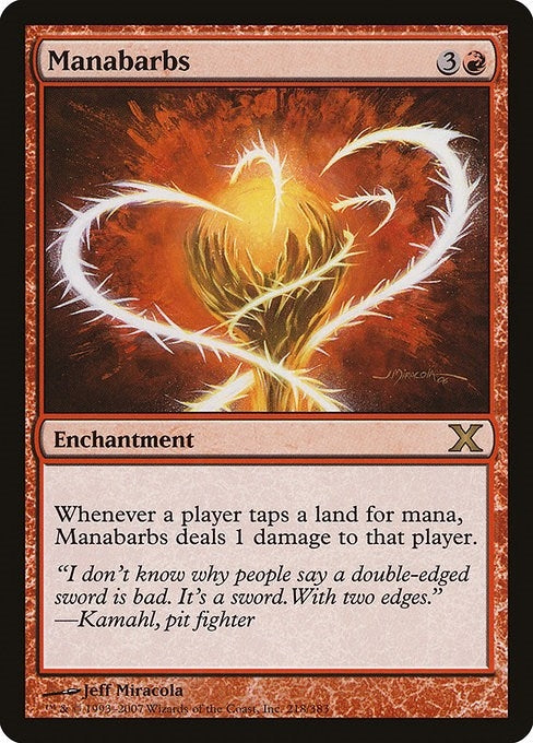 Image for Manabarbs (218) (10E) - Magic: The Gathering