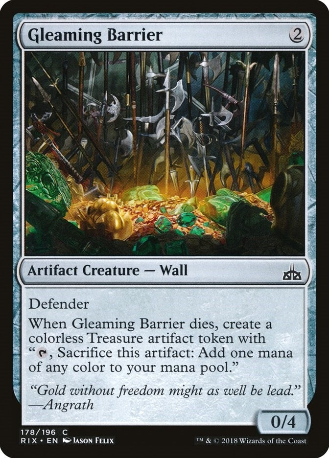 Image for Gleaming Barrier (178) (RIX) - Magic: The Gathering