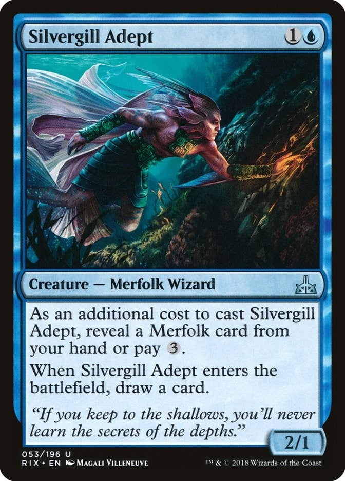 Image for Silvergill Adept (53) (RIX) - Magic: The Gathering