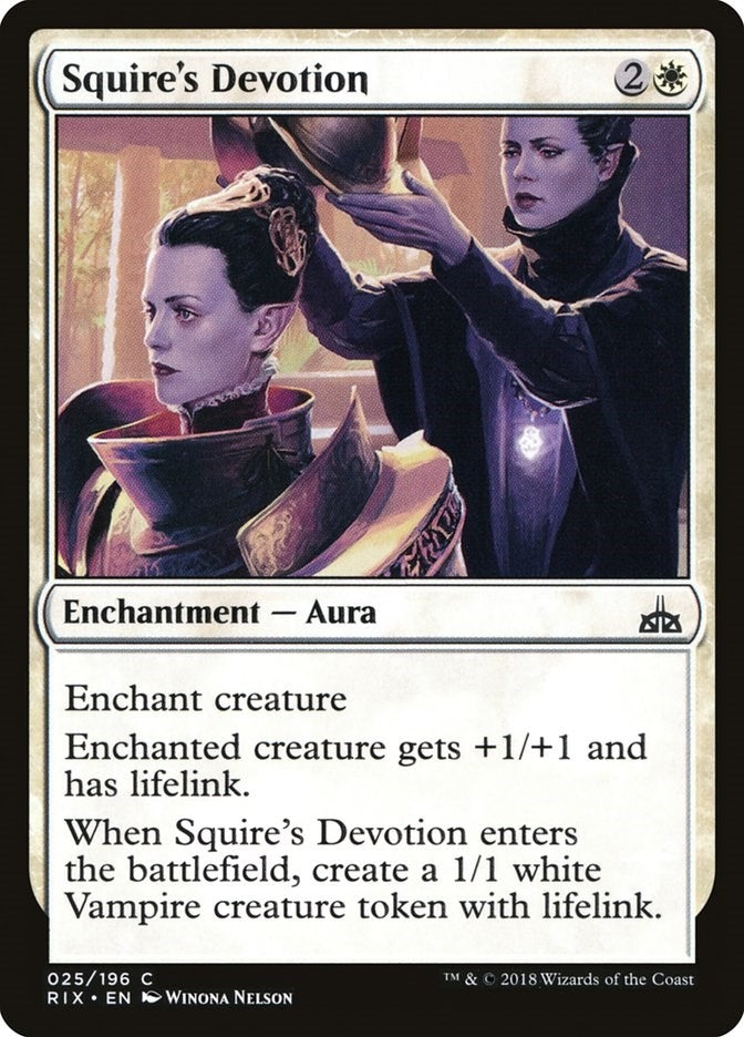 Image for Squire's Devotion (25) (RIX) - Magic: The Gathering