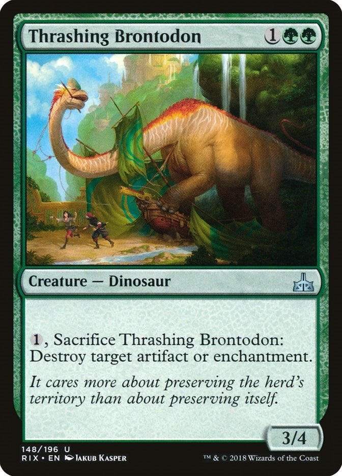 Image for Thrashing Brontodon (148) (RIX) - Magic: The Gathering