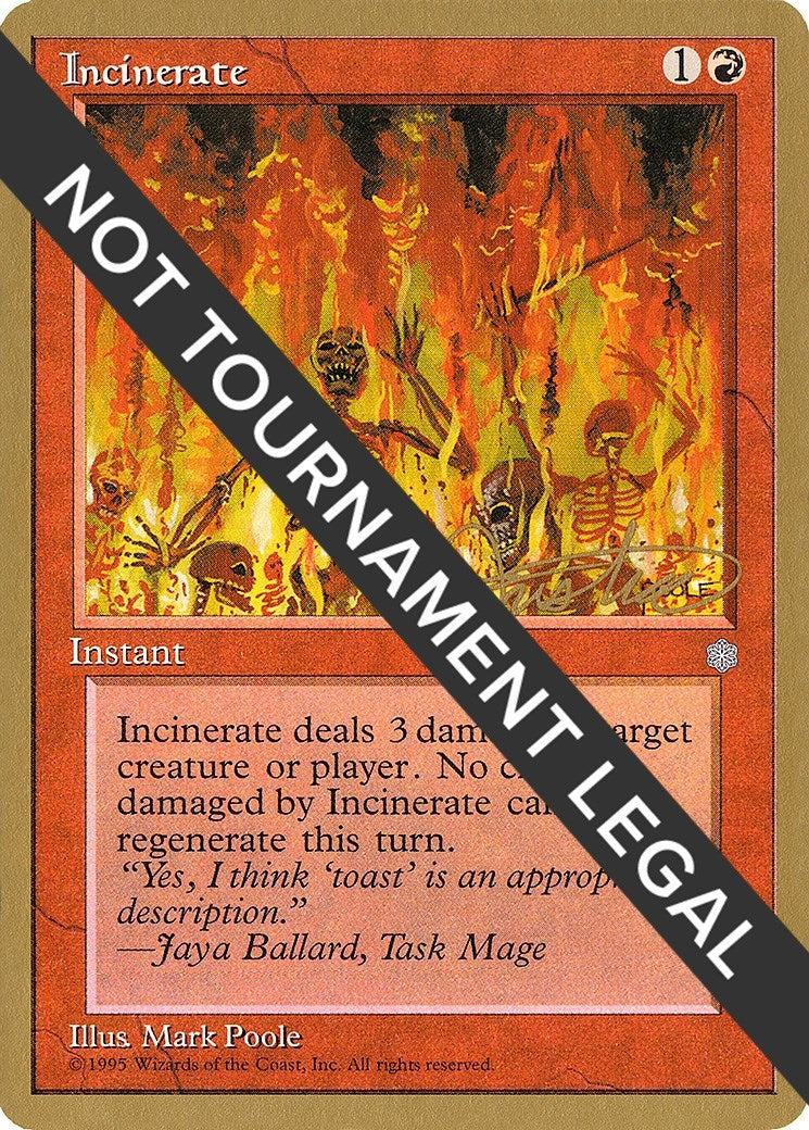 Image for Incinerate - 1996 Mark Justice (ICE) (WCD) - Magic: The Gathering