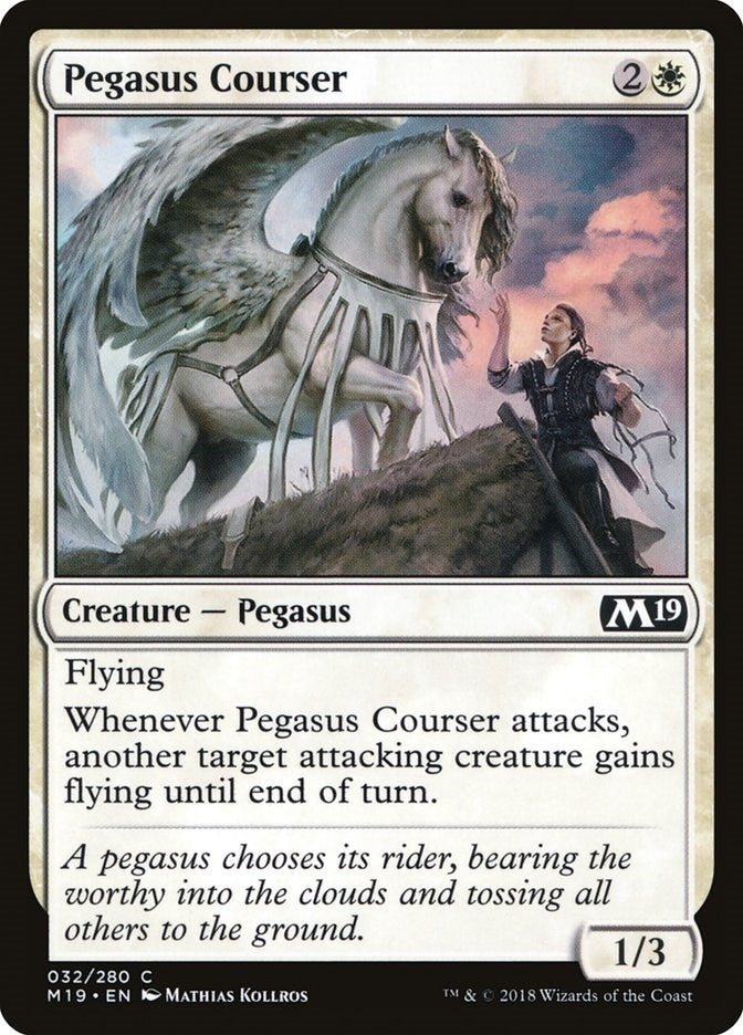 Image for Pegasus Courser (32) (M19) - Magic: The Gathering