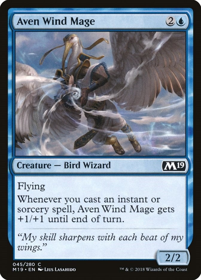 Image for Aven Wind Mage (45) (M19) - Magic: The Gathering