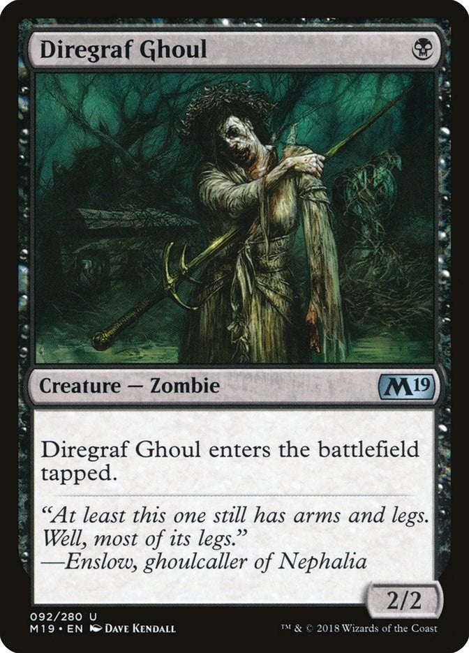 Image for Diregraf Ghoul (92) (M19) - Magic: The Gathering