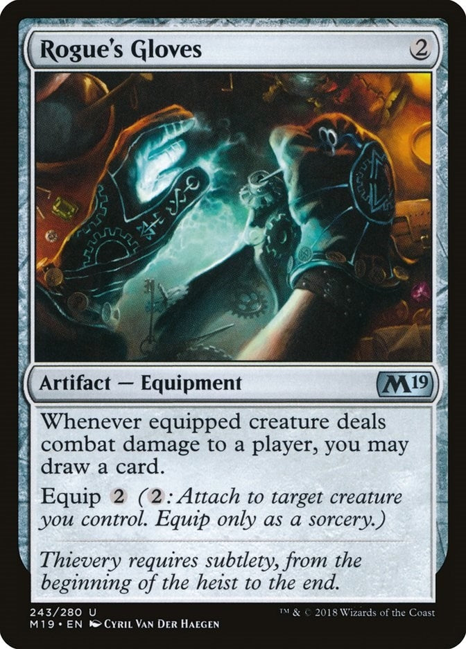 Image for Rogue's Gloves (243) (M19) - Magic: The Gathering
