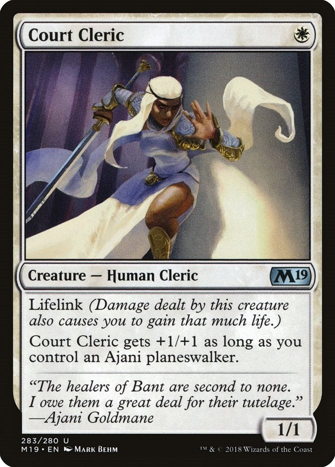 Image for Court Cleric (283) (M19) - Magic: The Gathering