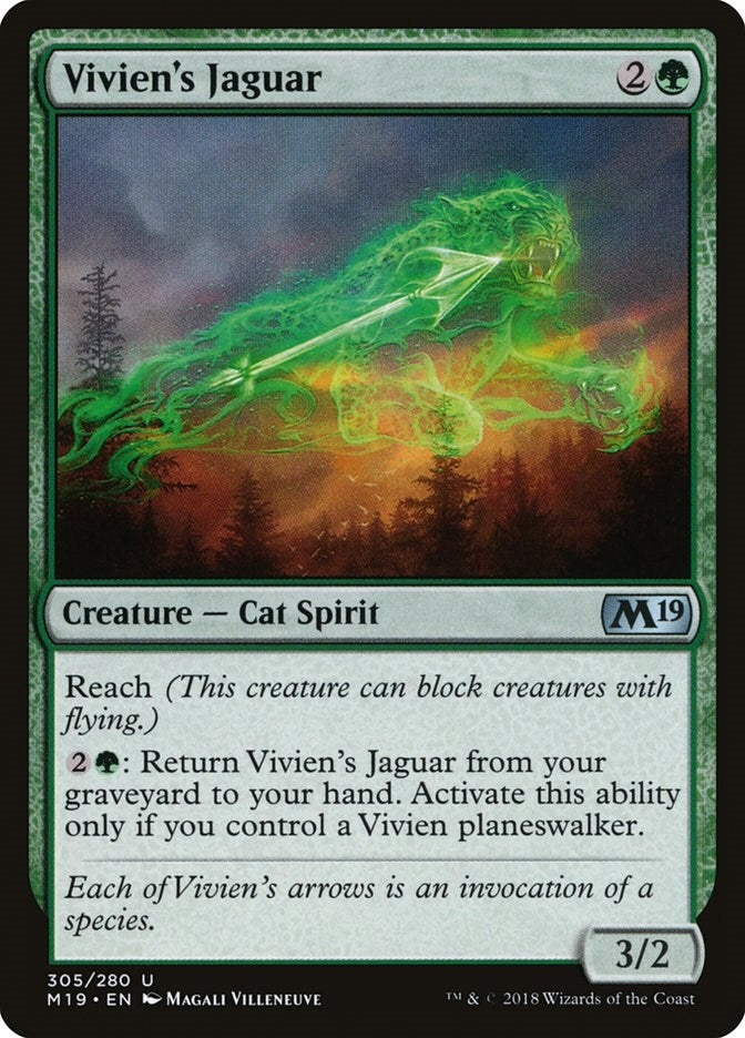 Image for Vivien's Jaguar (305) (M19) - Magic: The Gathering