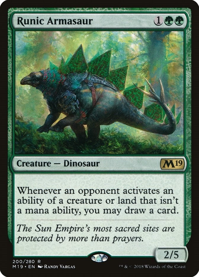 Image for Runic Armasaur (200) (M19) - Magic: The Gathering