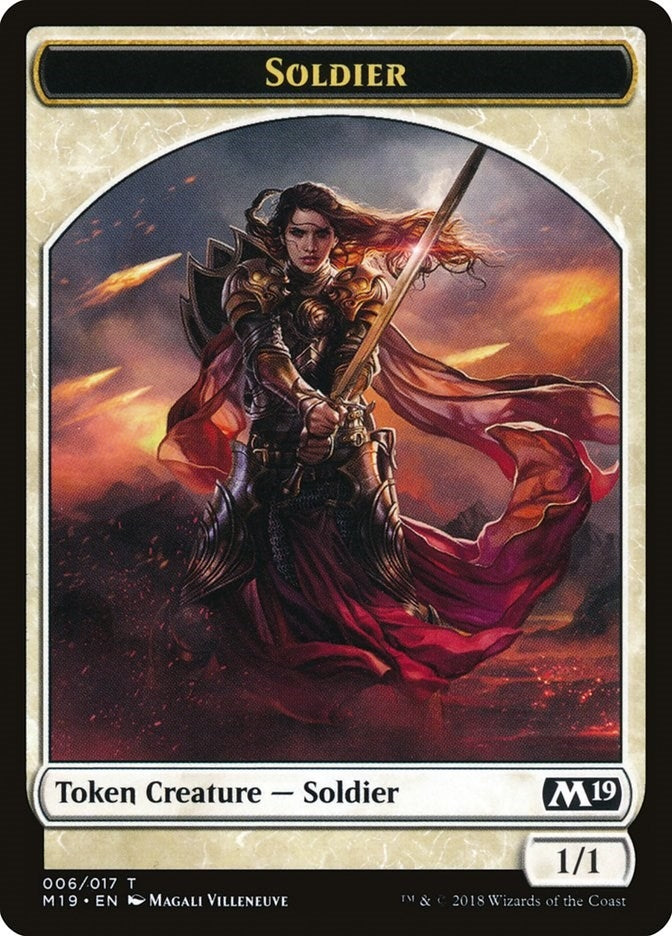 Image for Soldier Token (6) (M19) - Magic: The Gathering