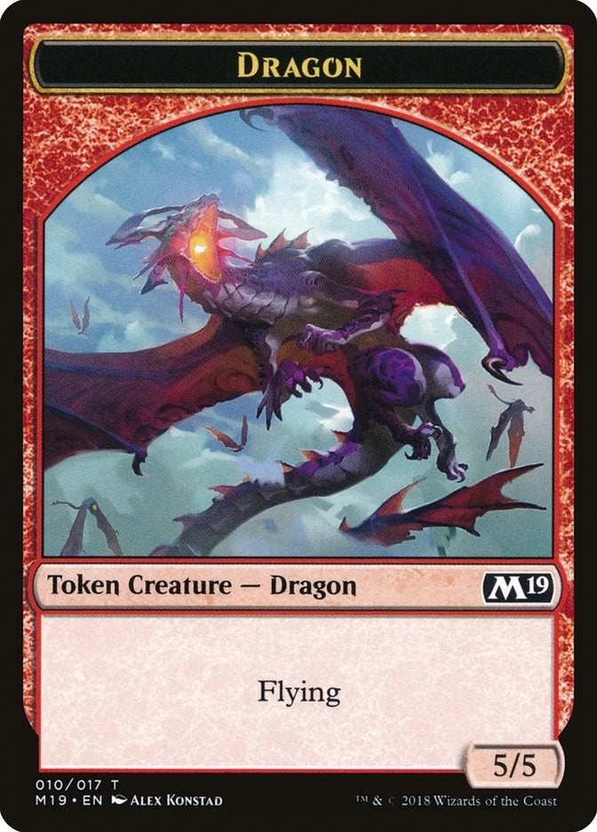 Image for Dragon Token (010) (10) (M19) - Magic: The Gathering
