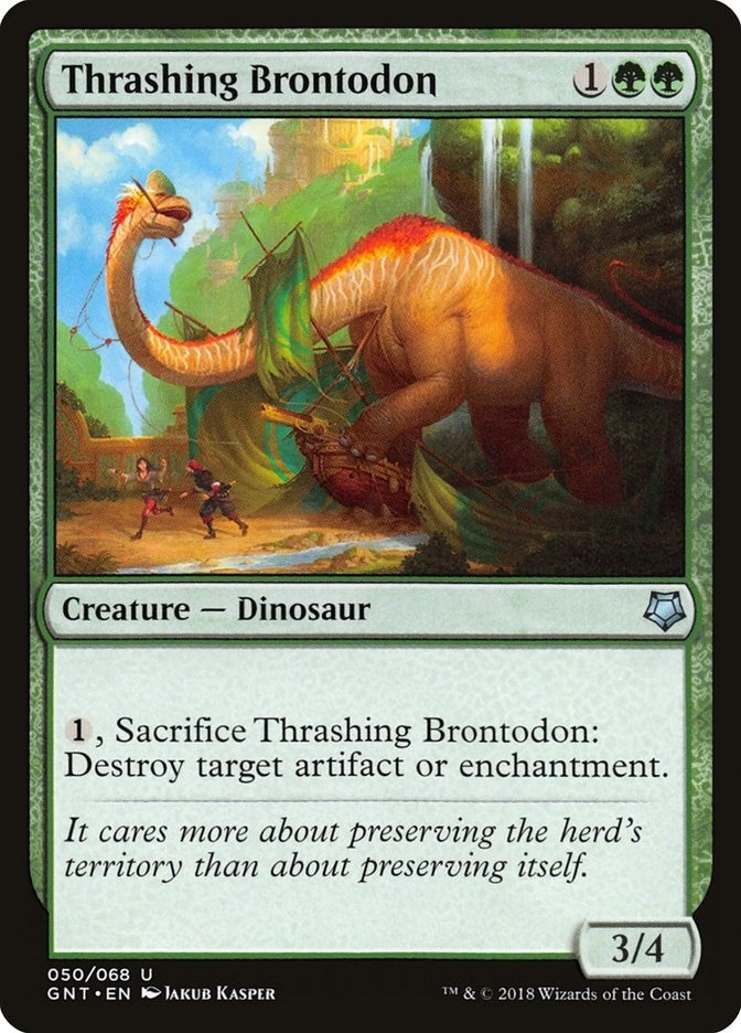 Image for Thrashing Brontodon (50) (GNT) - Magic: The Gathering
