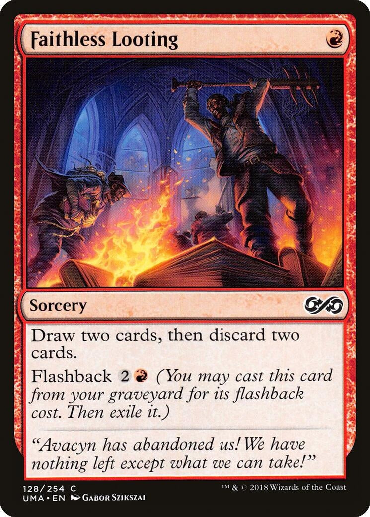 Image for Faithless Looting (128) (UMA) - Magic: The Gathering