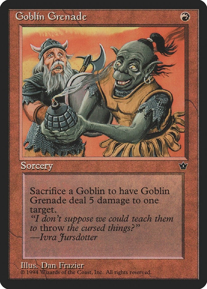 Image for Goblin Grenade (Frazier) (FEM) - Magic: The Gathering