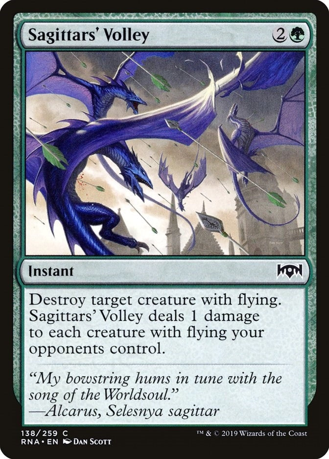 Image for Sagittars' Volley (138) (RNA) - Magic: The Gathering