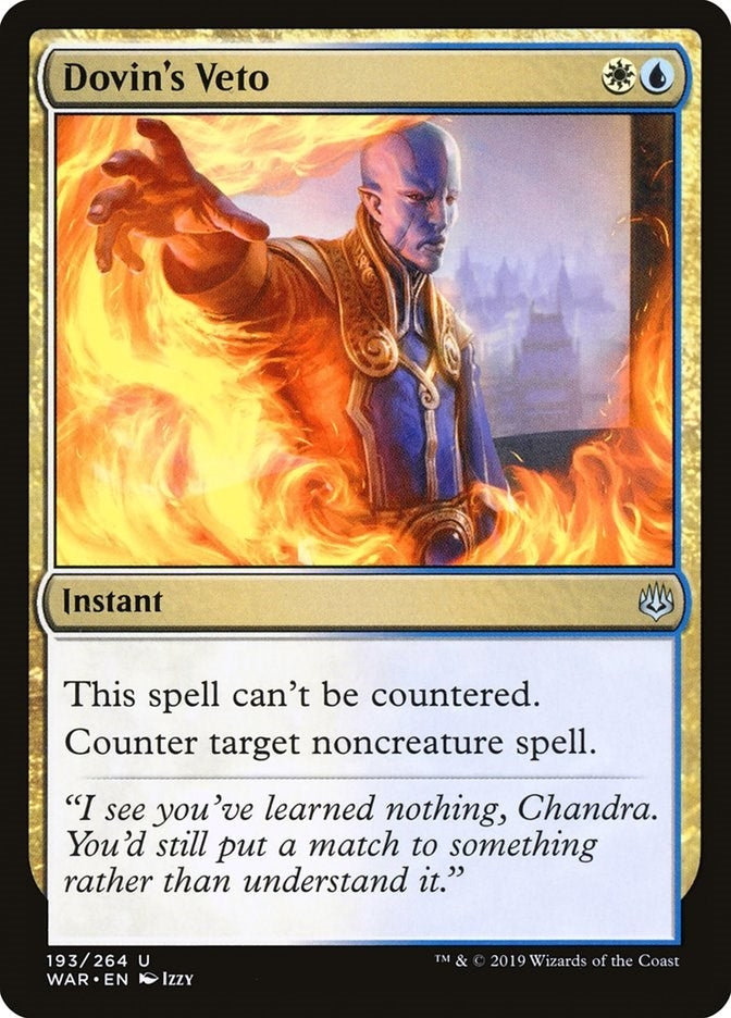 Image for Dovin's Veto (193) (WAR) - Magic: The Gathering