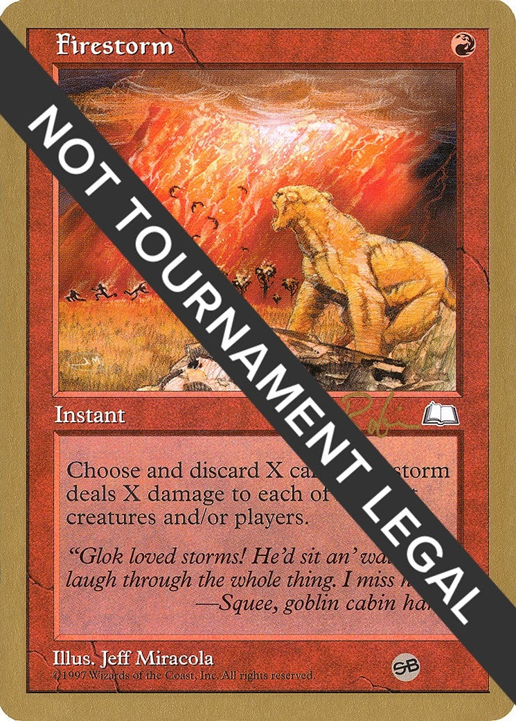 Image for Firestorm - 1998 Ben Rubin (WTH) (SB) (WCD) - Magic: The Gathering
