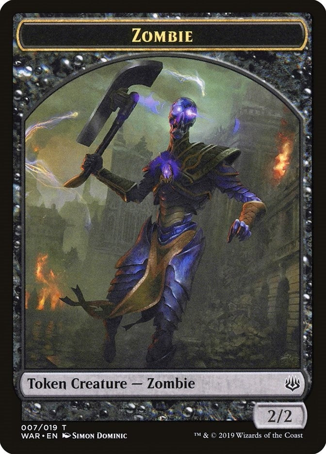 Image for Zombie Token (7) (WAR) - Magic: The Gathering