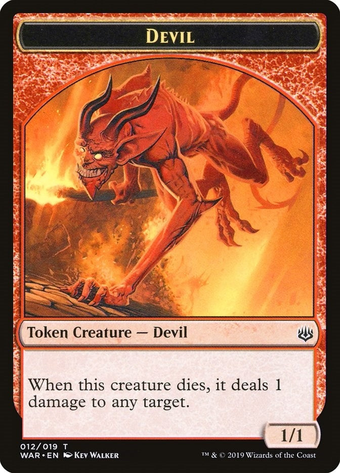 Image for Devil Token (12) (WAR) - Magic: The Gathering