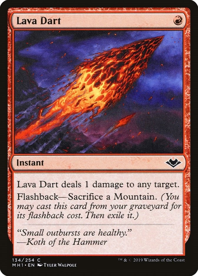 Image for Lava Dart (134) (MH1) - Magic: The Gathering