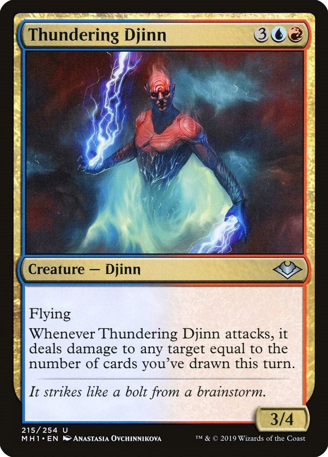 Image for Thundering Djinn (215) (MH1) - Magic: The Gathering
