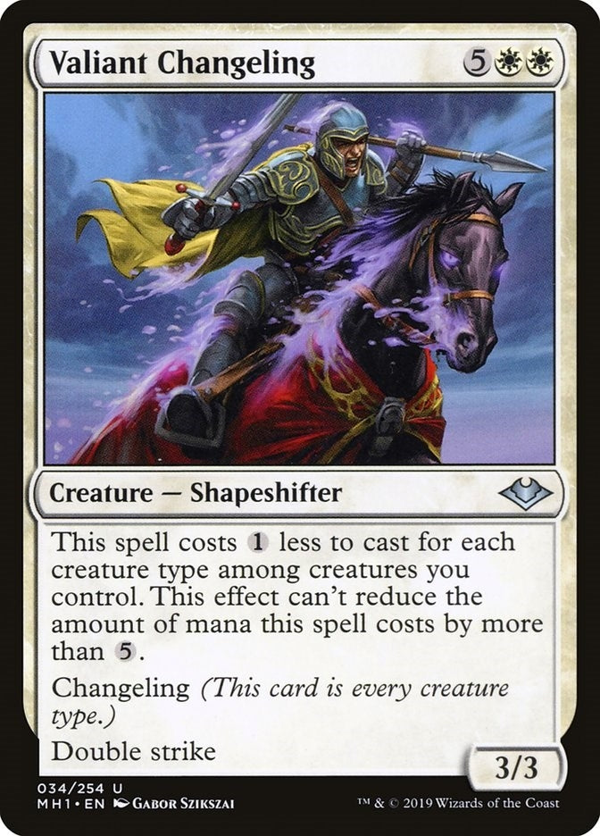 Image for Valiant Changeling (34) (MH1) - Magic: The Gathering