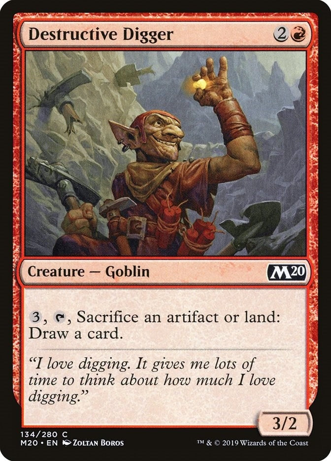 Image for Destructive Digger (134) (M20) - Magic: The Gathering