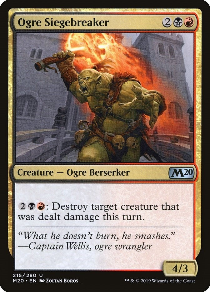 Image for Ogre Siegebreaker (215) (M20) - Magic: The Gathering
