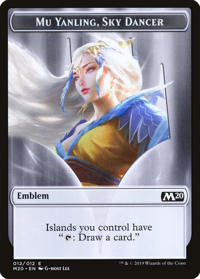 Image for Emblem - Mu Yanling, Sky Dancer (12) (M20) - Magic: The Gathering