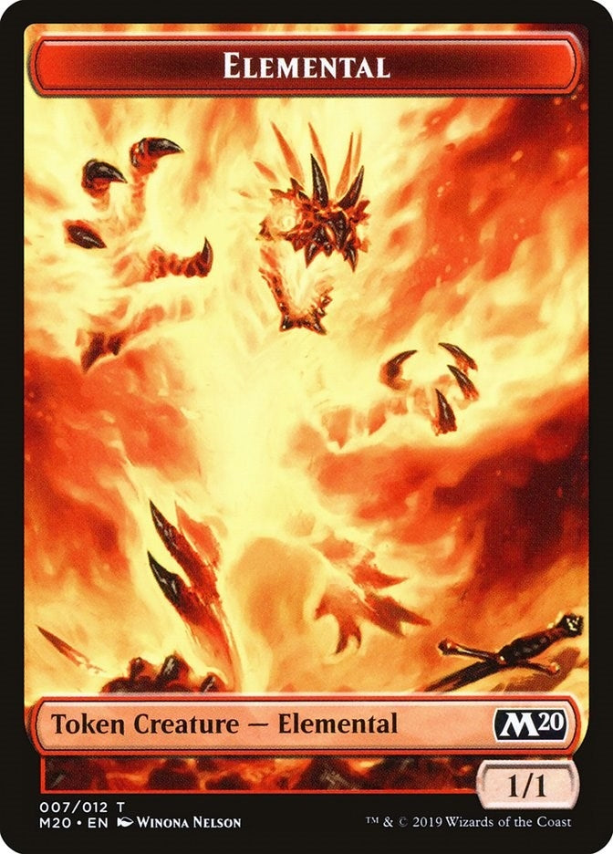 Image for Elemental Token (7) (M20) - Magic: The Gathering