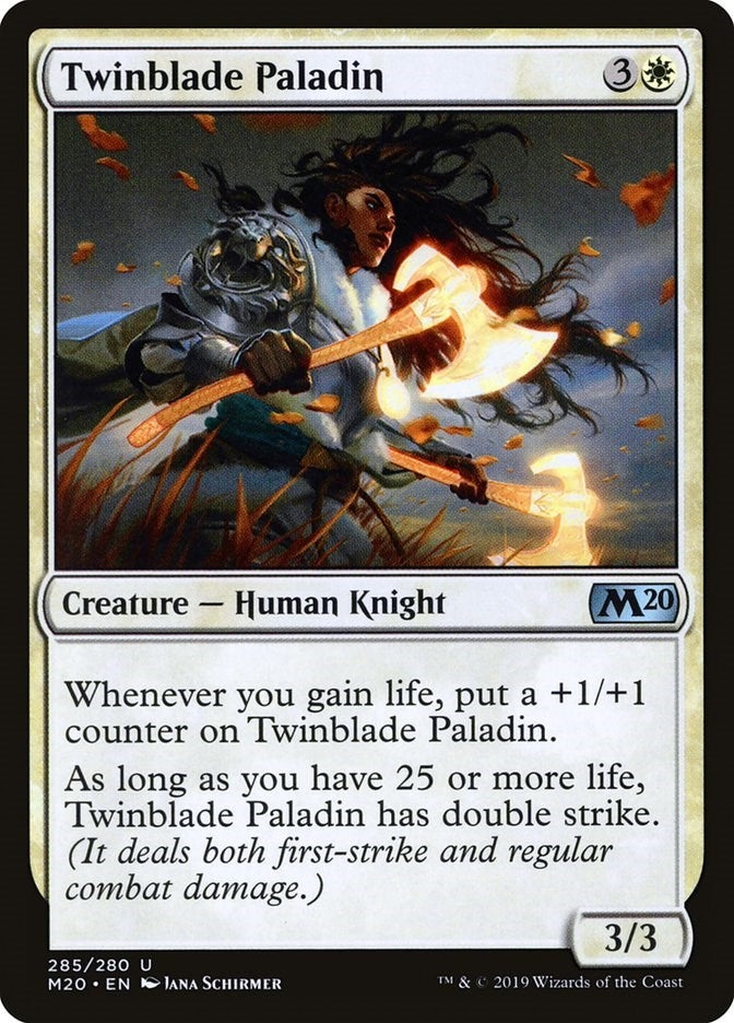 Image for Twinblade Paladin (285) (M20) - Magic: The Gathering