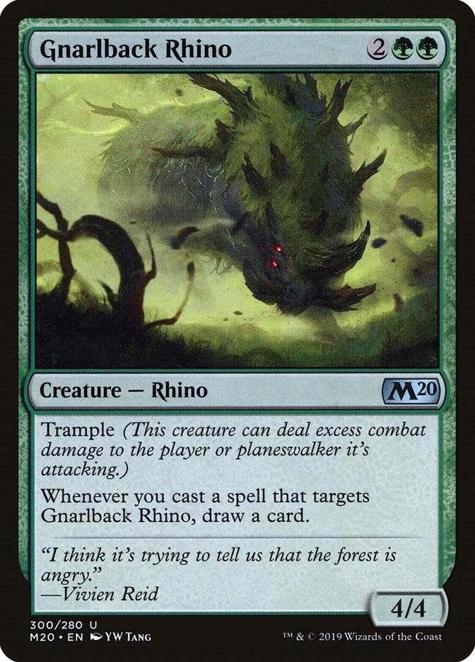 Image for Gnarlback Rhino (300) (M20) - Magic: The Gathering