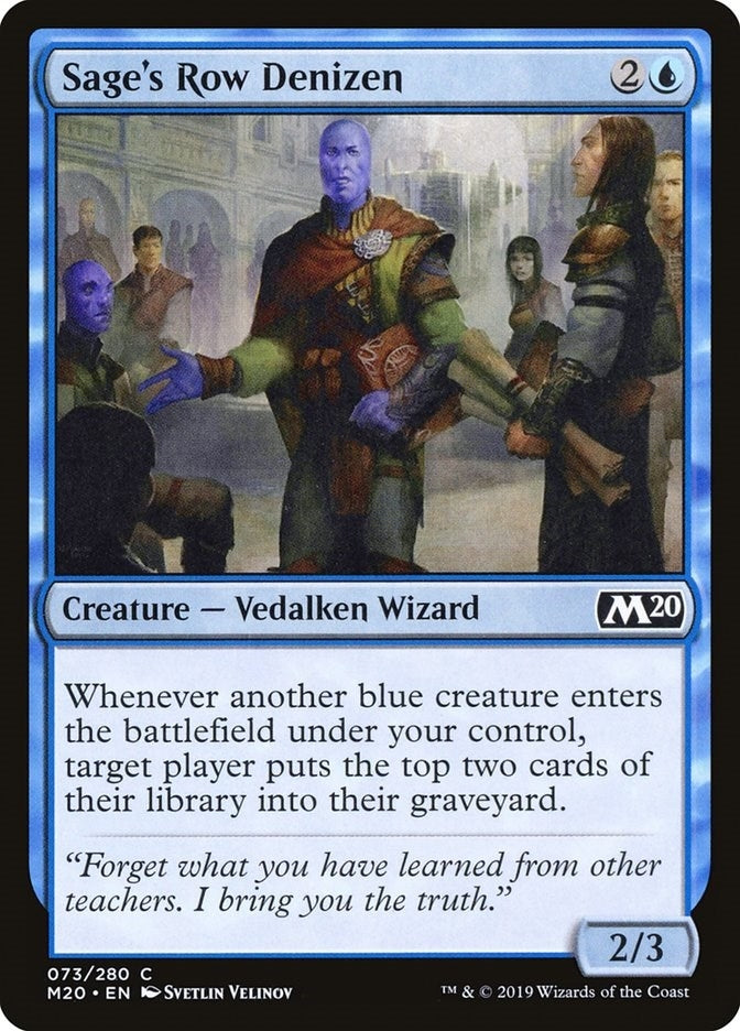 Image for Sage's Row Denizen (73) (M20) - Magic: The Gathering