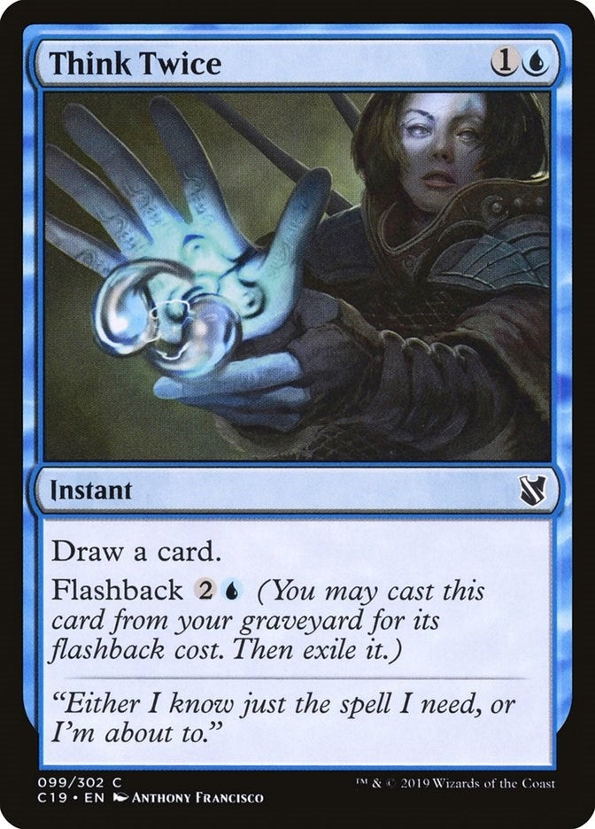 Image for Think Twice (99) (C19) - Magic: The Gathering