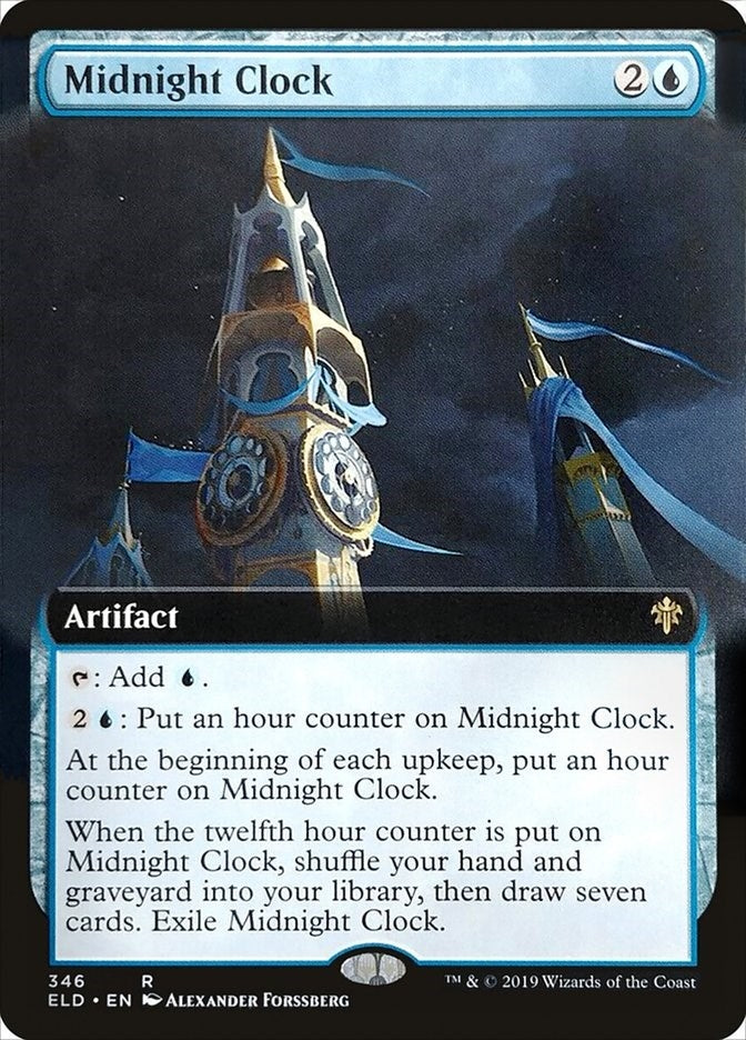 Image for Midnight Clock (Extended Art) (346) (ELD) - Magic: The Gathering