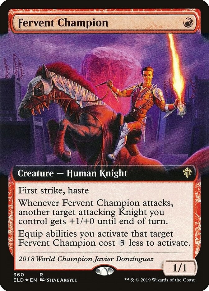 Image for Fervent Champion (Extended Art) (360) (ELD) - Magic: The Gathering