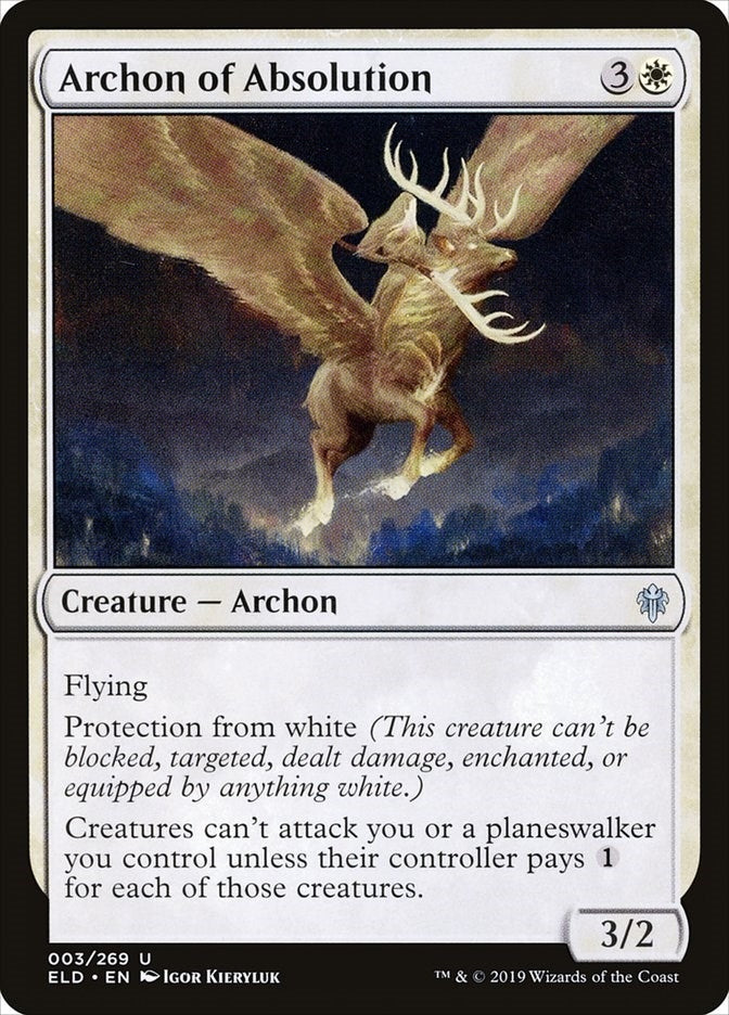 Image for Archon of Absolution (3) (ELD) - Magic: The Gathering