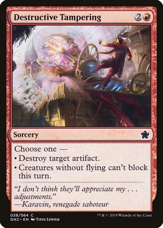 Image for Destructive Tampering (38) (GN2) - Magic: The Gathering