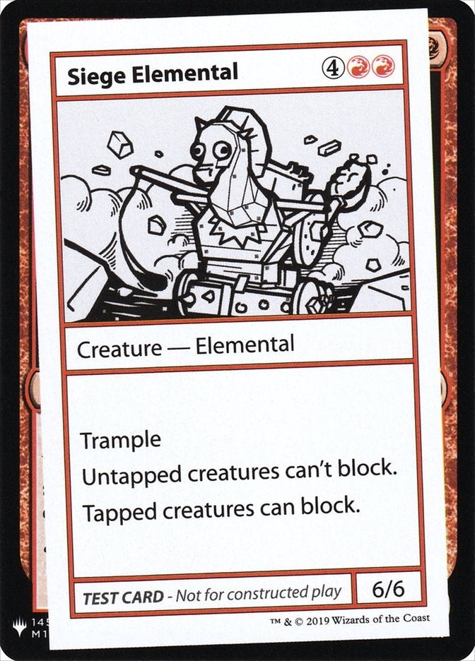 Image for Siege Elemental (CMB1) - Magic: The Gathering