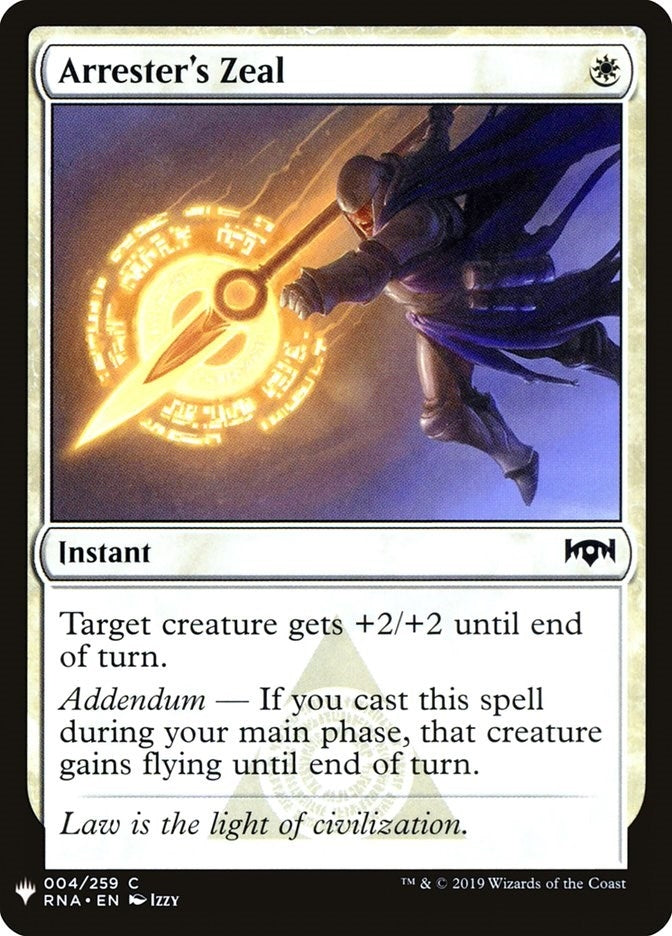 Image for Arrester's Zeal (4) (LIST) - Magic: The Gathering