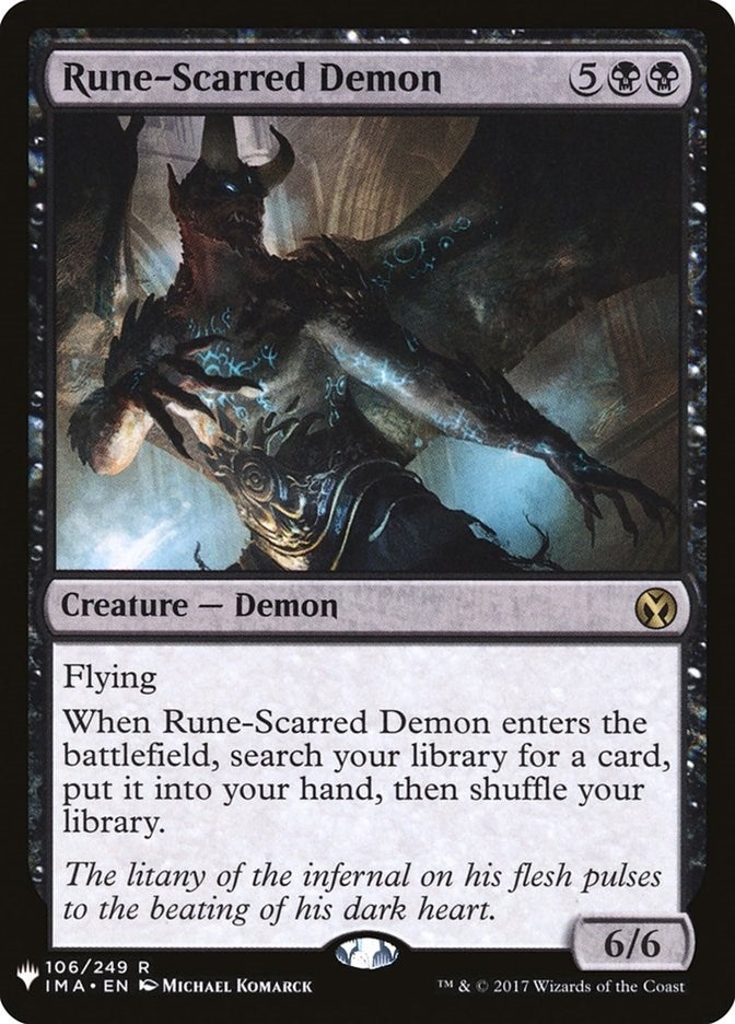 Image for Rune-Scarred Demon (106) (LIST) - Magic: The Gathering