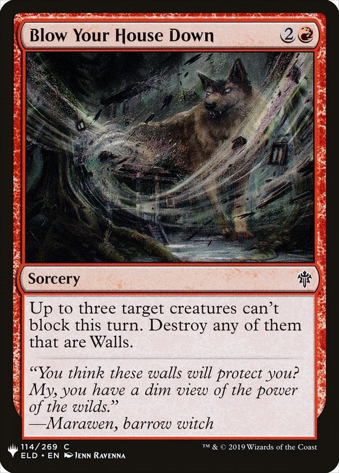 Image for Blow Your House Down (114) (LIST) - Magic: The Gathering
