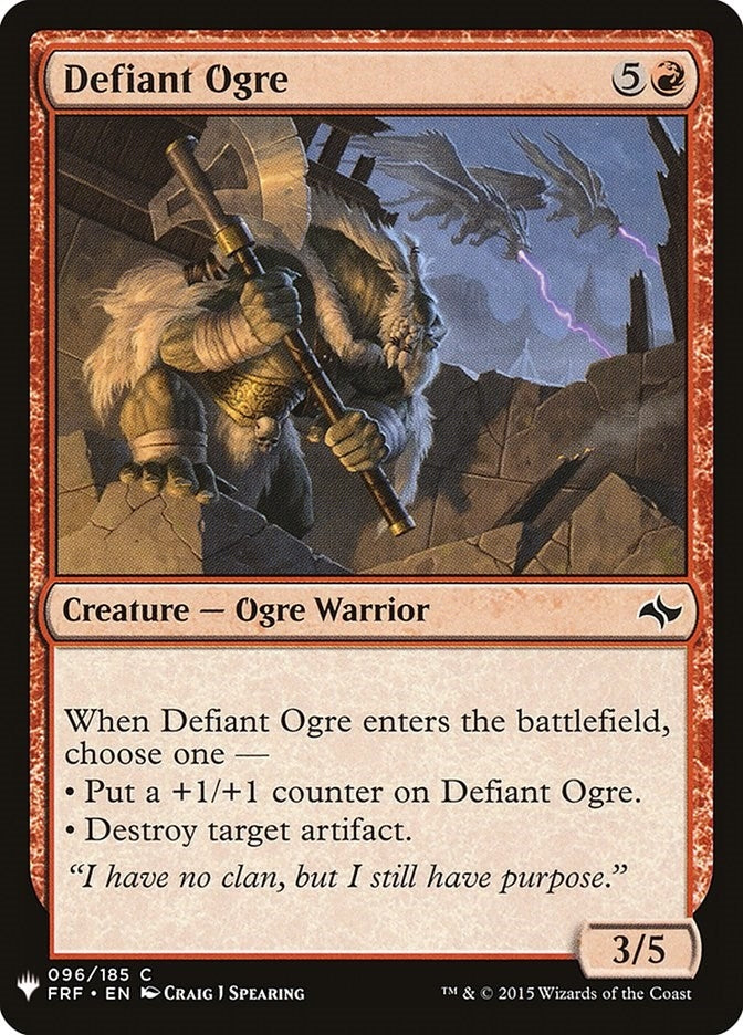 Image for Defiant Ogre (96) (LIST) - Magic: The Gathering