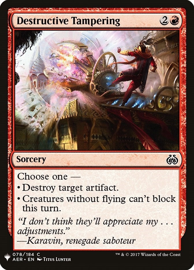 Image for Destructive Tampering (78) (LIST) - Magic: The Gathering