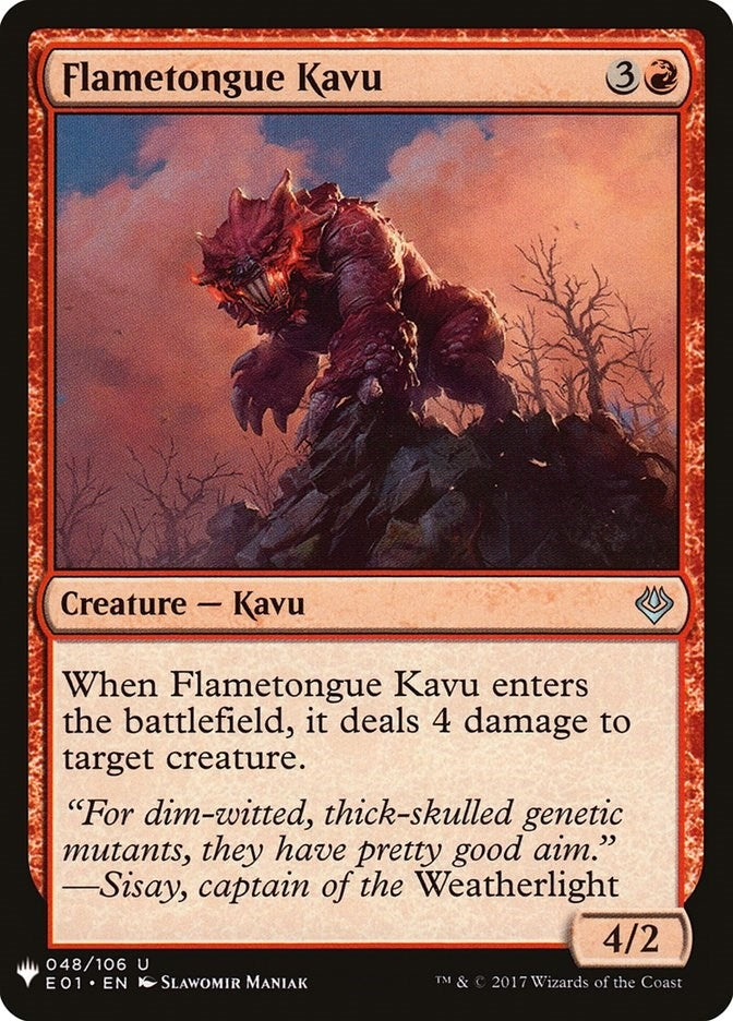 Image for Flametongue Kavu (48) (LIST) - Magic: The Gathering